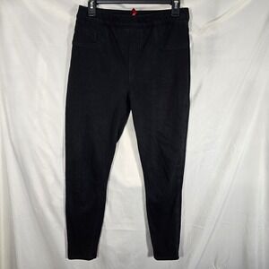 Spanx Size Large Elastic Waist Pull On Pants Stetch Knit Black‎
